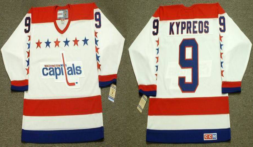 2019 Men Washington Capitals #9 Kypreos white CCM NHL jerseys